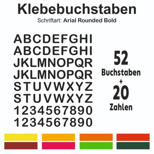 Klebebuchstaben - a-z, +