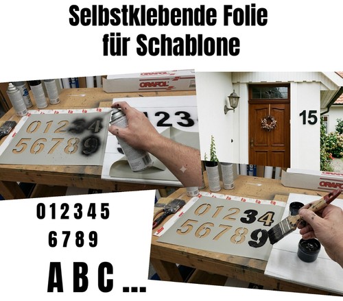 Selbstklebende schablone für - schablone,
