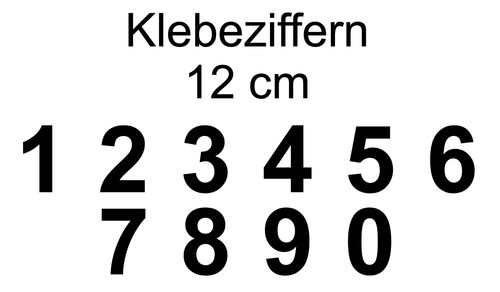 Klebezahlen ziffern zahlen - klebezahlen,