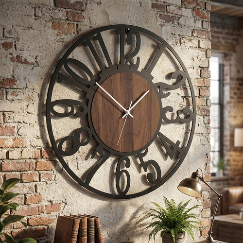 Wanduhr 60cm industrielle - wanduhr,