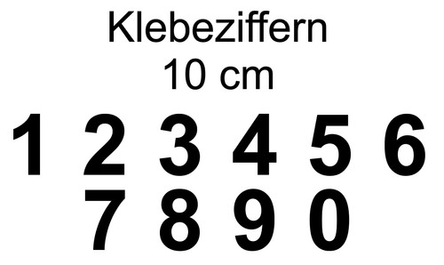 Klebezahlen ziffern zahlen - klebezahlen,