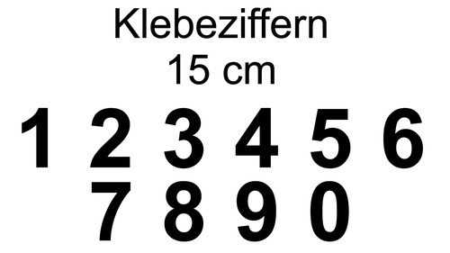 Klebezahlen ziffern zahlen - klebezahlen,