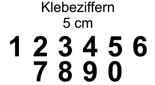 Klebezahlen ziffern zahlen - ziffern,