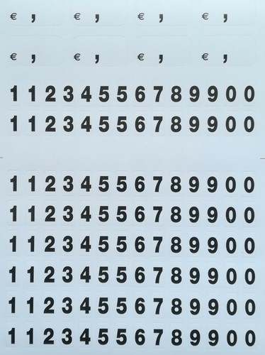 120x sticker zahlen ziffern - 120x,